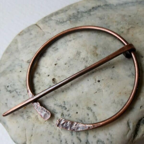 Copper Pennanular Scarf, Cowl, Shawl Pin Viking style