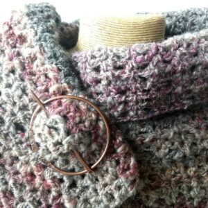 Copper Pennanular Scarf, Cowl, Shawl Pin Viking style - Image 4