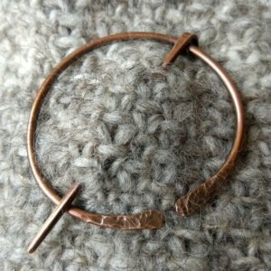 Copper Pennanular Scarf, Cowl, Shawl Pin Viking style - Image 3