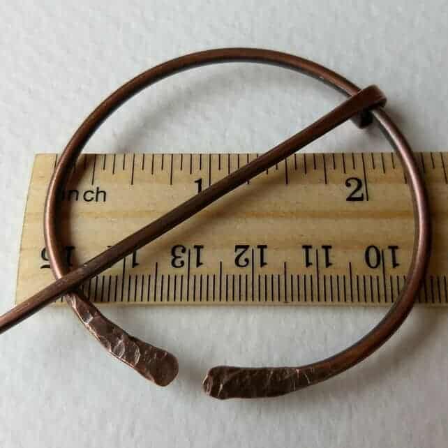 Copper Pennanular Scarf, Cowl, Shawl Pin Viking style - Image 2