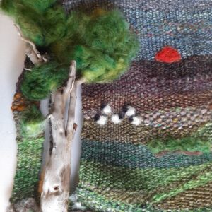 handspun weaving on driftwood - handmade by Helbies Handmade (view 2)