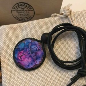 Hand Painted Egg Shell Pendant - handmade by Camella Crafts (view 2)