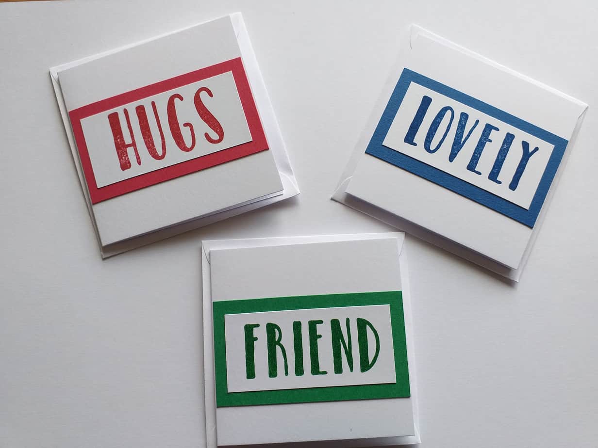 Encouraging Words Cards (Set of 3) - handmade by Pretty Little Things Orkney