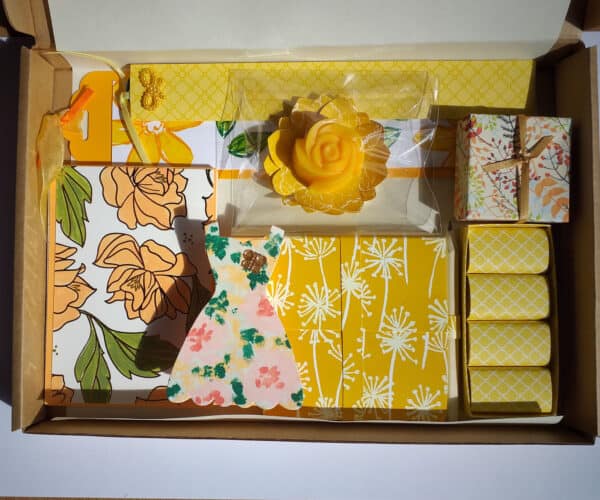 Pretty Little Things Gift Box - Yellow - handmade by Pretty Little Things Orkney