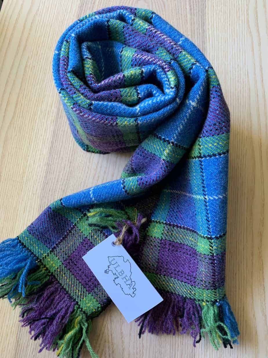 Handwoven Ulva tartan scarf - handmade by Ulva