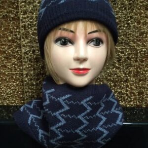Navy ZigZag Neck Warmer - Image 2