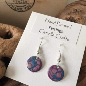 Hand Painted Earrings - handmade by Camella Crafts