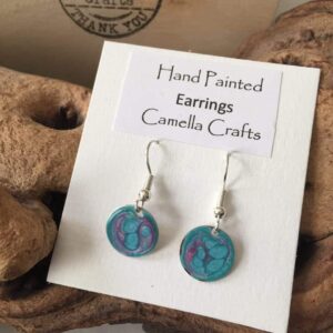 Hand Painted Earrings - handmade by Camella Crafts