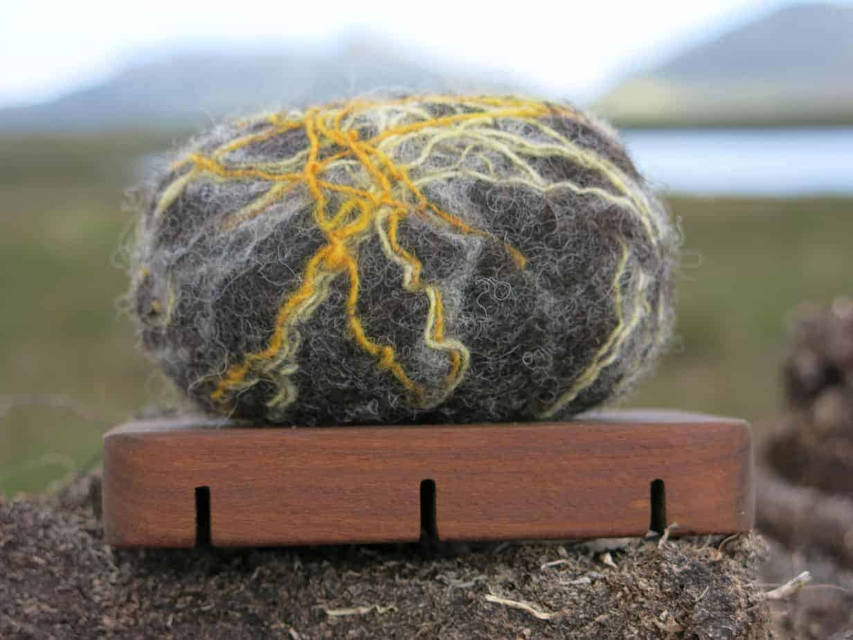 Felted soap: Caoran - handmade by Rebecca Cotton Studio (view 3)