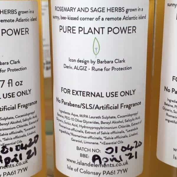 Rosemary and Sage Shampoo - handmade by Island Elements (view 2)