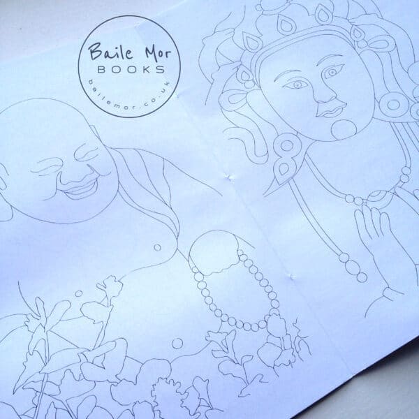 Nick's Buddha colouring book - handmade by bailemorbooks (view 3)