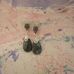 Celtic Style Earrings with Labradorite by Indigo Berry