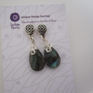 Celtic Style Earrings with Labradorite by Indigo Berry