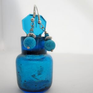 Blue Drop Earrings - Image 4