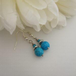 Blue Drop Earrings - Image 2