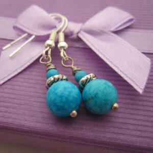 Blue Drop Earrings - Image 3