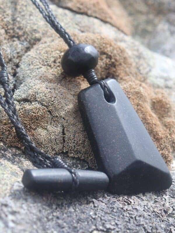 Basaltic Gneiss Tripartite Pendant - handmade by Gneiss Things