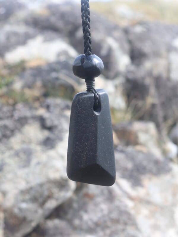 Basaltic Gneiss Tripartite Pendant - handmade by Gneiss Things (view 2)