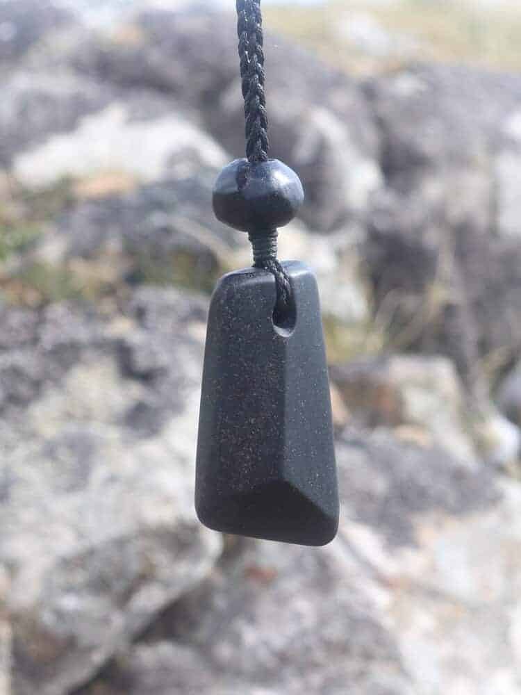 Basaltic Gneiss Tripartite Pendant - handmade by Gneiss Things (view 2)