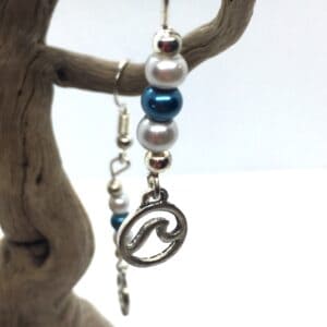 Island Waves Earrings - handmade by Camella Crafts