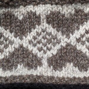 Hand knitted fair-isle hearts headband - handmade by Ascog Wool