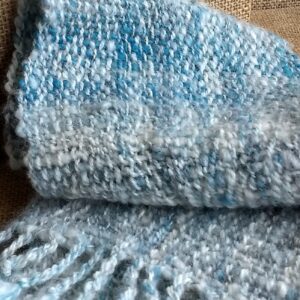 Handwoven scarf from handspun yarn - made in Shetland - Image 4