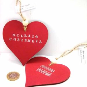 Wooden Hanging Heart - handmade by Camella Crafts (view 2)