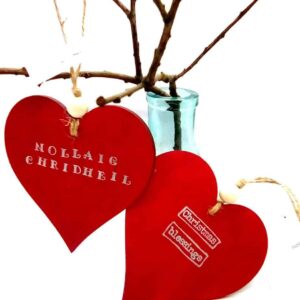 Wooden Hanging Heart - handmade by Camella Crafts