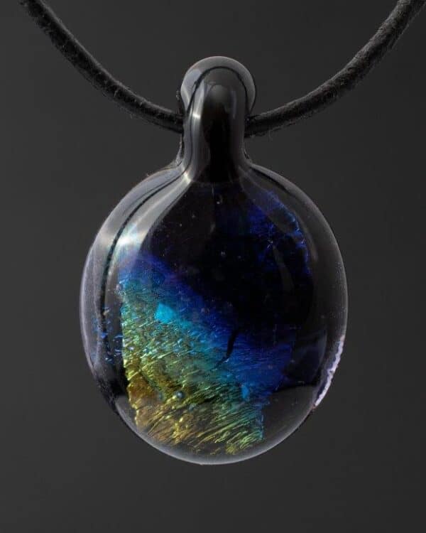 Dichroic fused glass pendant - handmade by A little bit of glass