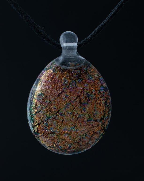 Dichroic fused glass pendant - Image 1