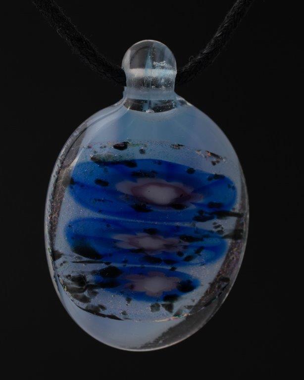 Dichroic fused glass pendant - Image 1