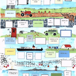 Island Life Game Poster - handmade by Camella Crafts
