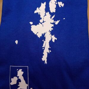 Shetland map t-shirt - handmade by Skinley Designs (view 2)