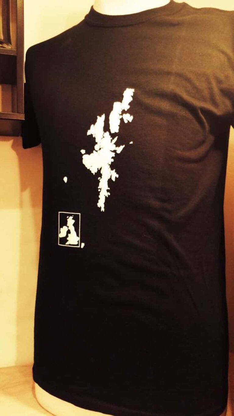 Shetland map t-shirt - handmade by Skinley Designs
