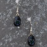 Dichroic fused glass earrings