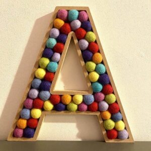 Felt ball letter - handmade by Crafting at No 8