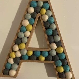 Felt ball letter - handmade by Crafting at No 8 (view 8)