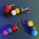 Felt ball keyrings