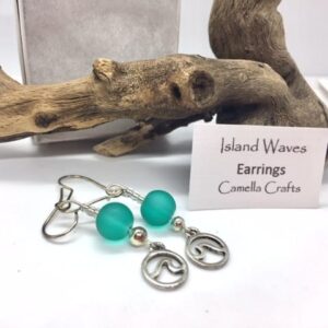 Island Waves Earrings - handmade by Camella Crafts