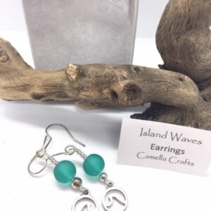 Island Waves Earrings - handmade by Camella Crafts (view 4)