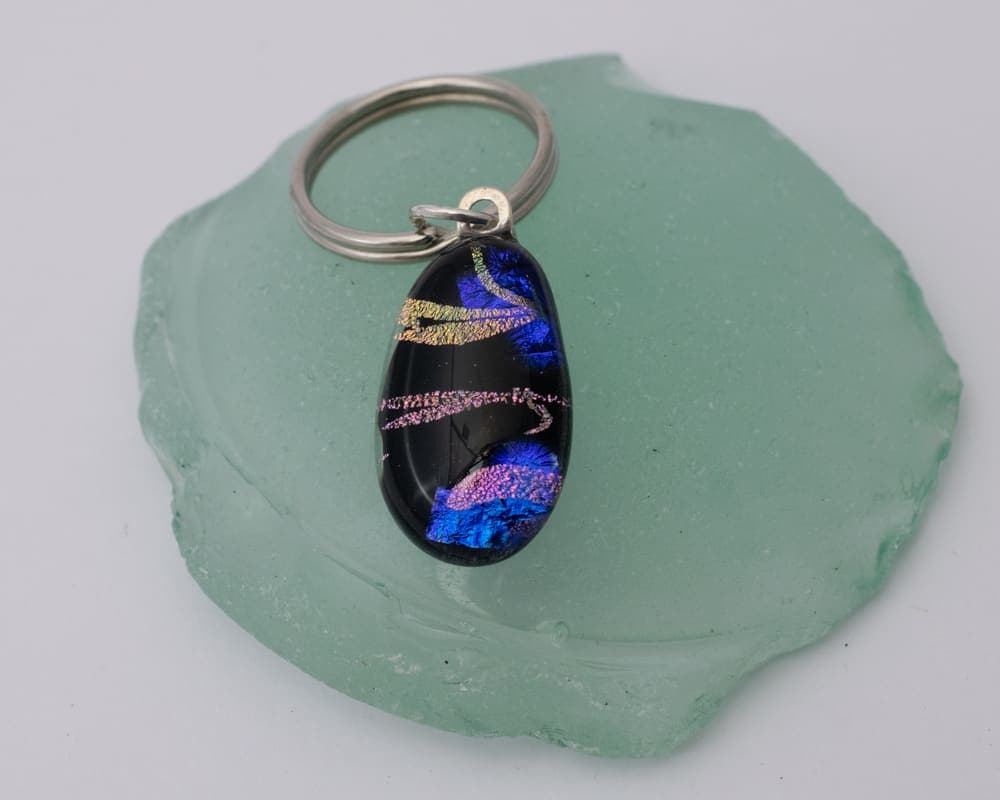 Fused Glass Keyring - handmade by A little bit of glass (view 2)