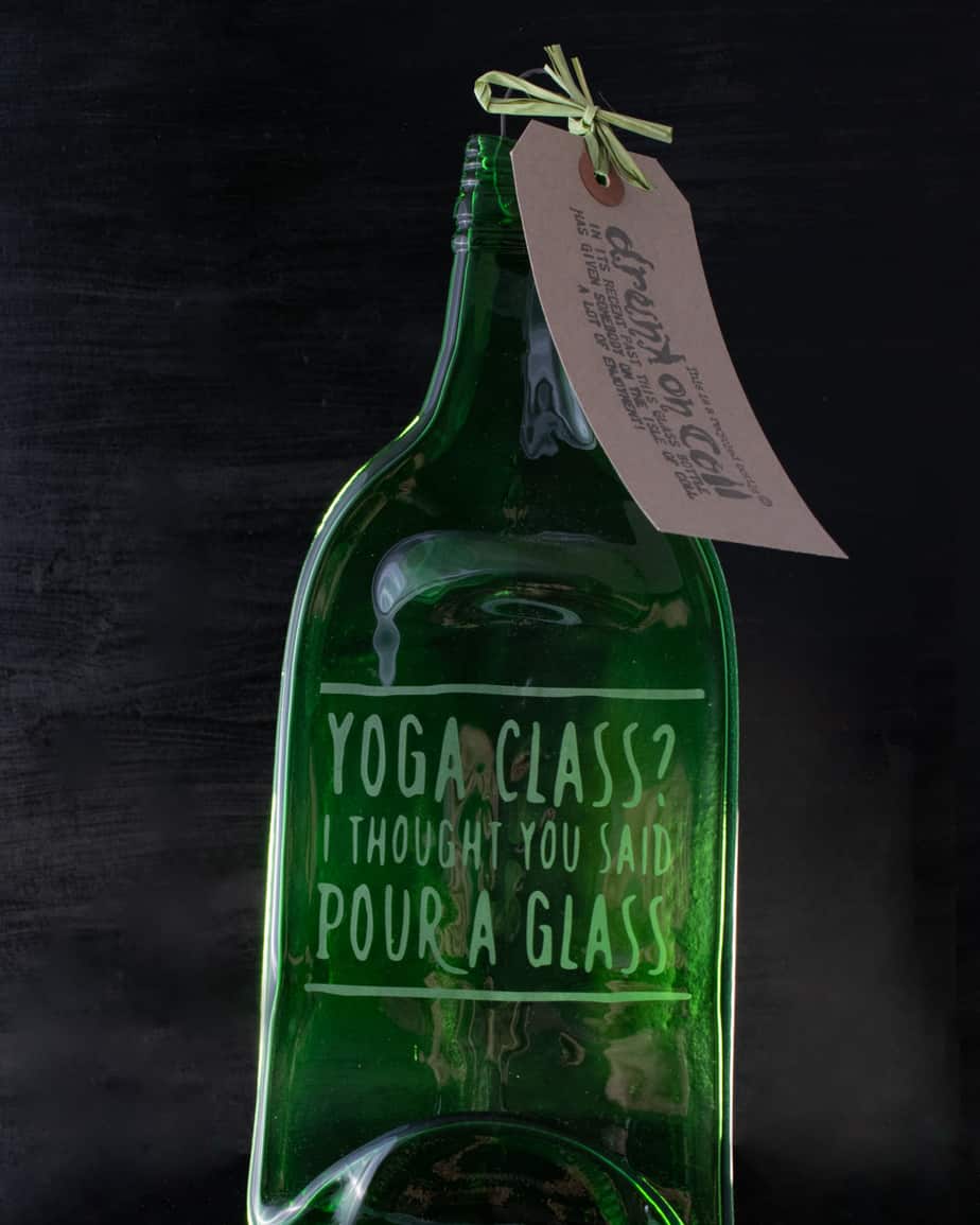 Sandblasted Glass Platter - handmade by A little bit of glass