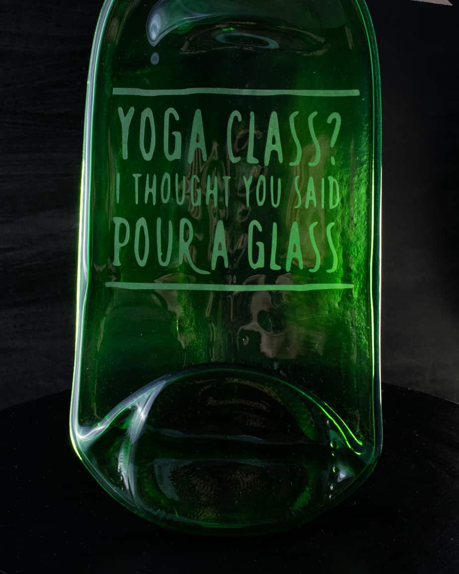 Sandblasted Glass Platter - handmade by A little bit of glass (view 3)