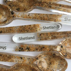 Decorative sandy beach spoon - handmade by Sarah Kay Arts (view 3)