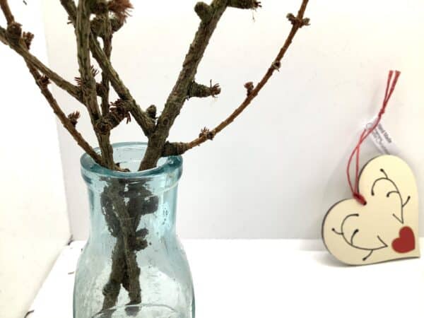 Wooden Antler Heart Decoration