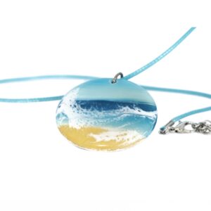 seascape necklace, wearable artwork by Sarah Kay in Shetland.