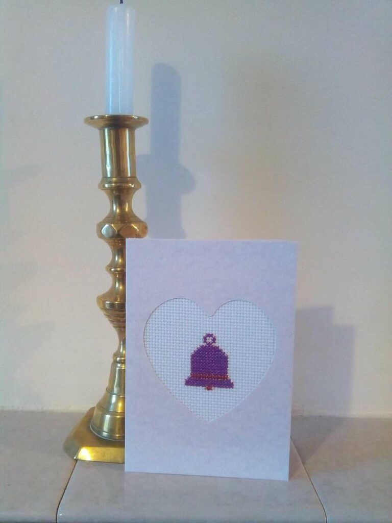 Christmas Bell Card - lavender