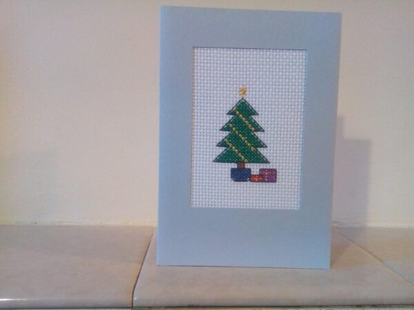 Christmas Tree Card Silver