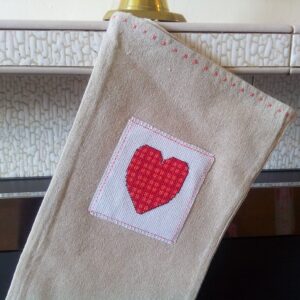 Country Hearts Christmas Stocking - Image 2