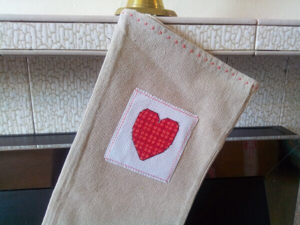 Country Hearts Christmas Stocking